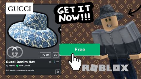 how to get gucci denim wide brim hat on roblox